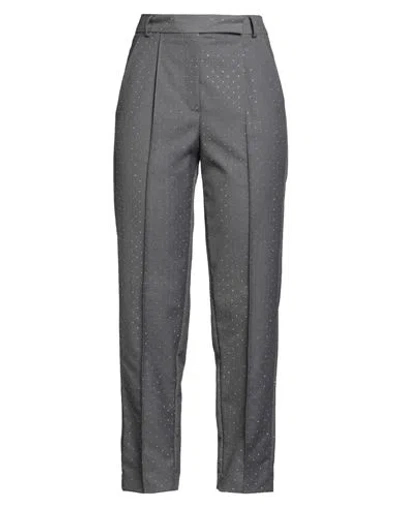 Simona Corsellini Woman Pants Grey Size 4 Polyester, Viscose In Gray
