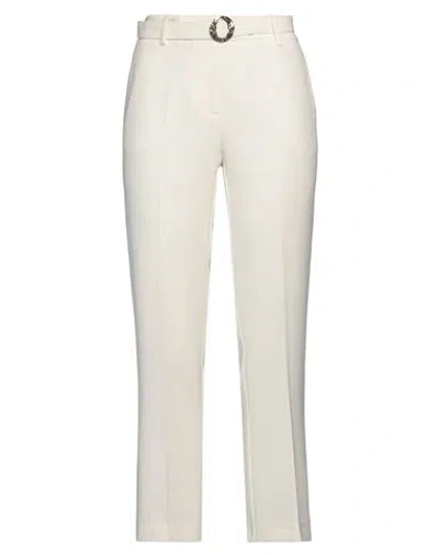Simona Corsellini Woman Pants Ivory Size 10 Polyester, Elastane In White