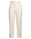 Simona Corsellini Woman Pants Ivory Size 4 Polyester, Viscose In Neutral