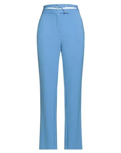 Simona Corsellini Woman Pants Light Blue Size 8 Cotton, Viscose, Elastane