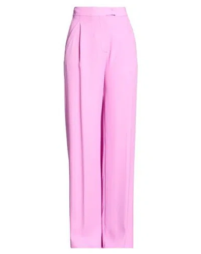 Simona Corsellini Woman Pants Mauve Size 12 Polyester, Elastane In Pink