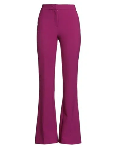 Simona Corsellini Woman Pants Mauve Size 8 Polyester, Viscose, Cotton, Elastane In Purple