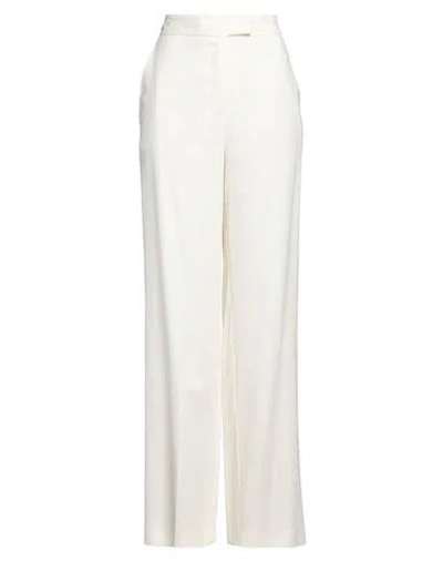 Simona Corsellini Woman Pants Off White Size 10 Viscose, Polyester, Elastane