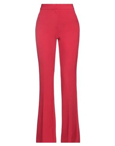 Simona Corsellini Woman Pants Red Size 2 Polyester, Viscose, Cotton, Elastane