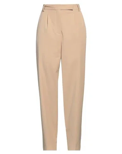 Simona Corsellini Woman Pants Sand Size 8 Polyester, Viscose, Elastane In Beige