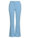 Simona Corsellini Woman Pants Sky Blue Size 10 Polyester, Viscose, Cotton, Elastane In Blue