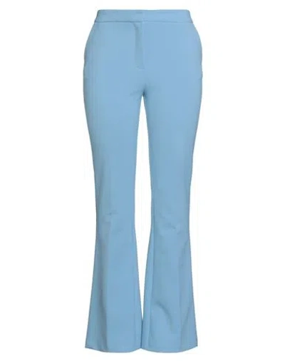 Simona Corsellini Woman Pants Sky Blue Size 10 Polyester, Viscose, Cotton, Elastane