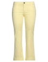 Simona Corsellini Woman Pants Yellow Size 32 Cotton, Elastane In Yellow