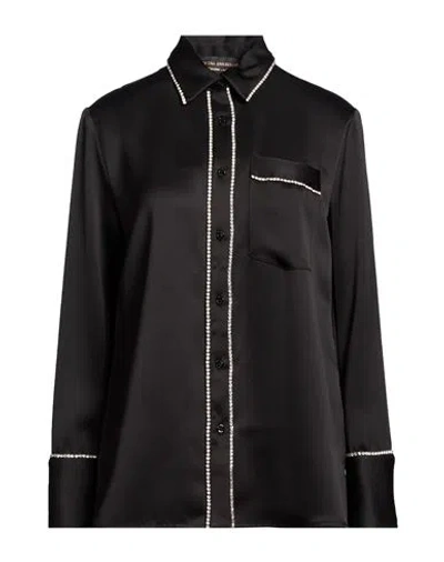 Simona Corsellini Woman Shirt Black Size 8 Polyester