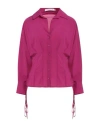 Simona Corsellini Woman Shirt Magenta Size 6 Polyester, Elastane In Purple