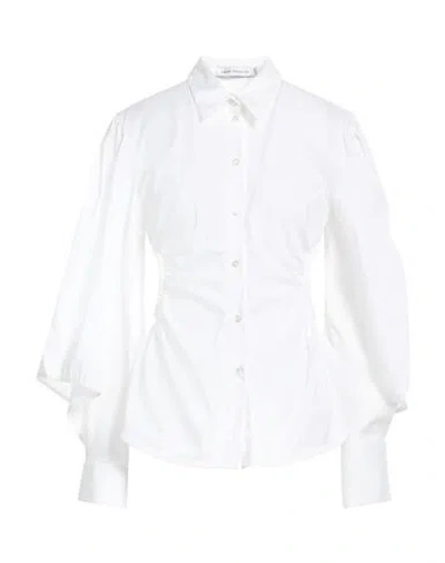 Simona Corsellini Woman Shirt White Size 6 Cotton, Polyamide, Elastane