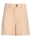 Simona Corsellini Woman Shorts & Bermuda Shorts Beige Size 2 Polyethylene, Elastane In Beige