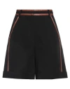 Simona Corsellini Woman Shorts & Bermuda Shorts Black Size 4 Polyester, Elastane