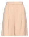 Simona Corsellini Woman Shorts & Bermuda Shorts Sand Size 8 Polyester, Elastane In Beige