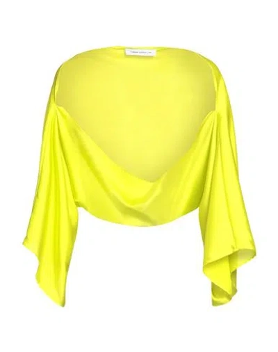 Simona Corsellini Woman Shrug Acid Green Size Onesize Polyester In Yellow