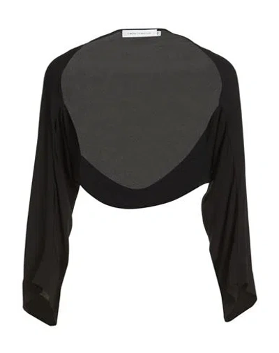 Simona Corsellini Woman Shrug Black Size 8 Viscose