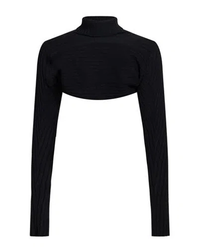Simona Corsellini Woman Shrug Black Size S Polyamide, Wool, Viscose, Cashmere
