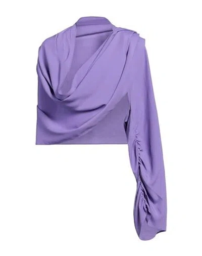 Simona Corsellini Woman Shrug Purple Size Onesize Acetate, Silk