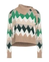 Simona Corsellini Woman Sweater Beige Size S Wool, Viscose, Textile Fibers, Alpaca Wool, Virgin Wool In Multi