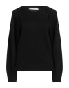 Simona Corsellini Woman Sweater Black Size L Virgin Wool In Black