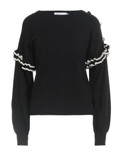 Simona Corsellini Woman Sweater Black Size Xl Viscose, Polyester, Polyamide