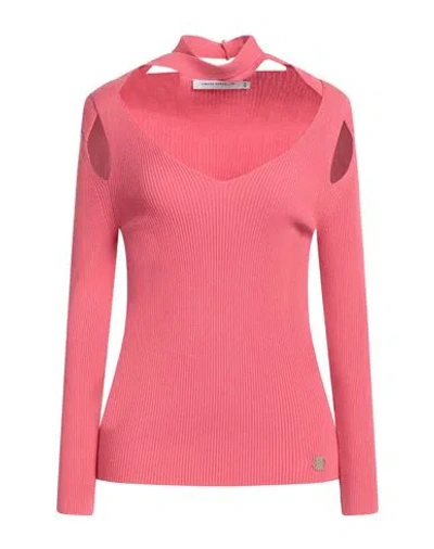 Simona Corsellini Woman Sweater Coral Size Xs Viscose, Polyester, Polyamide In Red