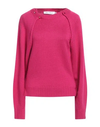 Simona Corsellini Woman Sweater Garnet Size L Virgin Wool In Pink