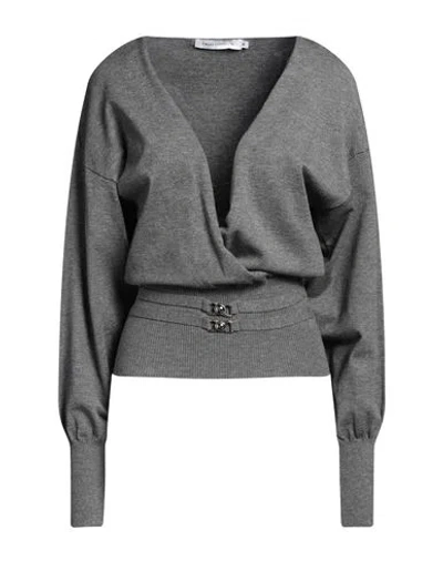 Simona Corsellini Woman Sweater Grey Size M Viscose, Polyester In Black