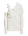 Simona Corsellini Woman Sweater Ivory Size L Polyamide, Wool, Viscose, Cashmere