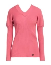 Simona Corsellini Woman Sweater Magenta Size M Viscose, Polyester, Polyamide In Magenta