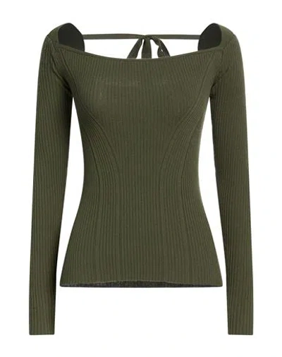 Simona Corsellini Woman Sweater Military Green Size M Viscose, Polyester