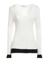 Simona Corsellini Woman Sweater Off White Size S Viscose, Polyamide In White