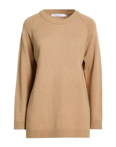 Simona Corsellini Woman Sweater Sand Size M Polyamide, Wool, Viscose, Cashmere In Neutral