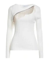 Simona Corsellini Woman Sweater White Size L Viscose, Polyester