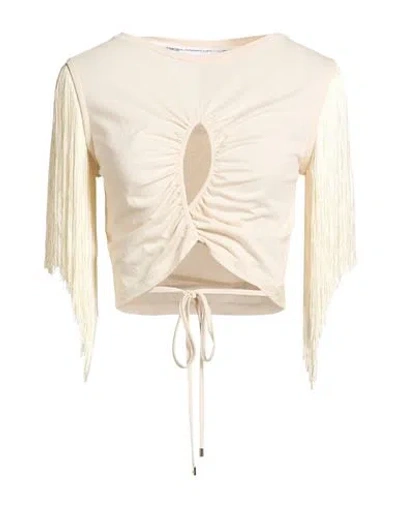 Simona Corsellini Woman T-shirt Beige Size M Cotton In Neutral