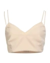 Simona Corsellini Woman Top Beige Size 4 Polyester, Elastane In Neutral