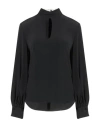 Simona Corsellini Woman Top Black Size 4 Acetate, Silk