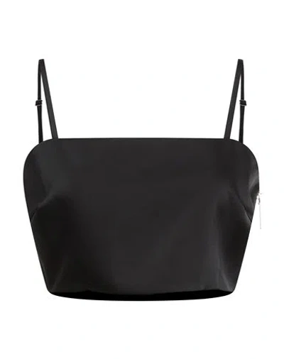 Simona Corsellini Woman Top Black Size 6 Polyester