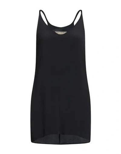 Simona Corsellini Woman Top Black Size 8 Acetate, Silk