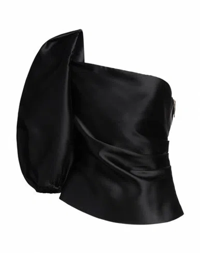 Simona Corsellini Woman Top Black Size 8 Polyester