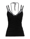 Simona Corsellini Woman Top Black Size 6 Viscose, Elastane In Black