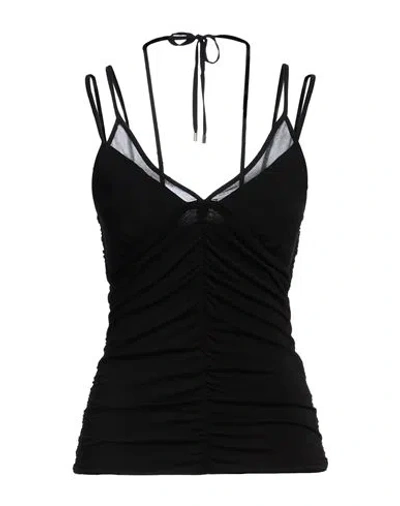 Simona Corsellini Woman Top Black Size 6 Viscose, Elastane