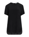 Simona Corsellini Woman Top Black Size M Acetate, Silk