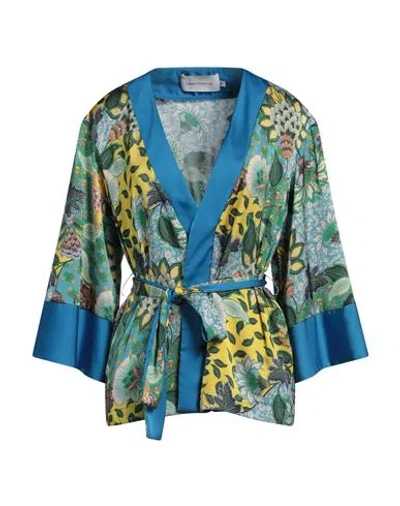 Simona Corsellini Woman Top Blue Size 8 Polyester