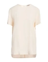 Simona Corsellini Woman Top Blush Size L Acetate, Silk In Pink