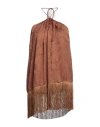 Simona Corsellini Woman Top Brown Size 10 Viscose