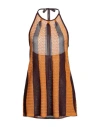 Simona Corsellini Woman Top Chocolate Brown Size 4 Viscose, Polyamide In Brown