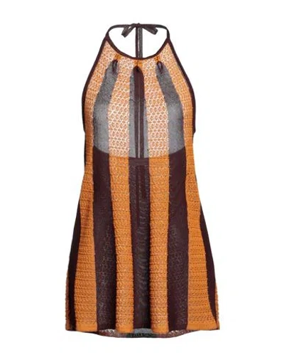 Simona Corsellini Woman Top Chocolate Brown Size 4 Viscose, Polyamide