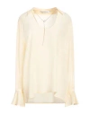 Shop Simona Corsellini Woman Top Cream Size 10 Silk In White