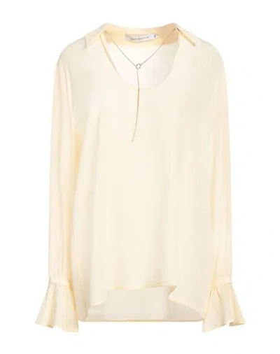 Simona Corsellini Woman Top Cream Size 10 Silk In White